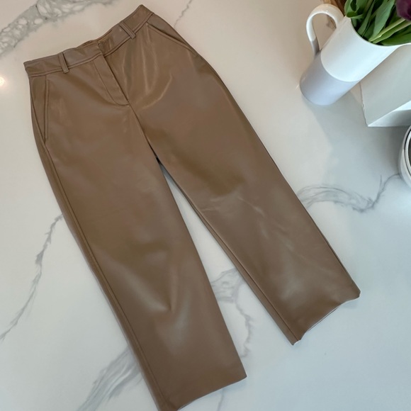 Babaton Command Vegan Leather Crop Camel - Picture 2 of 5